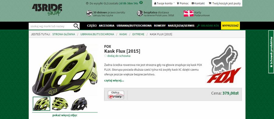 Fox Flux 2015 shop.43ride.com